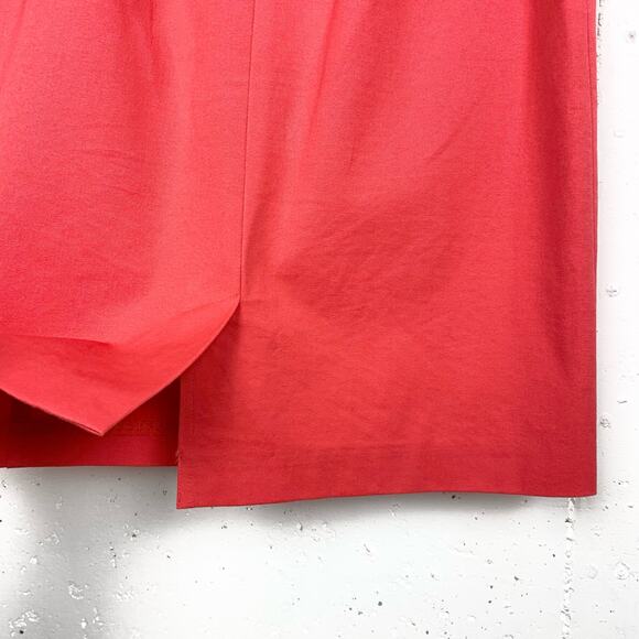 J.McLaughlin Womens 2 Button Detail Straight Pencil Skirt Coral Back Vent 2 - Picture 9 of 11